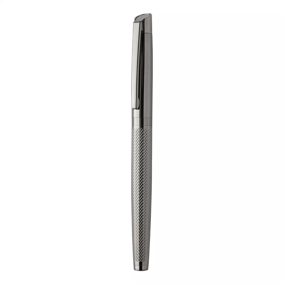 Tissage gris foncé  parure de stylos 