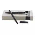 Tissage noir  parure de stylos 