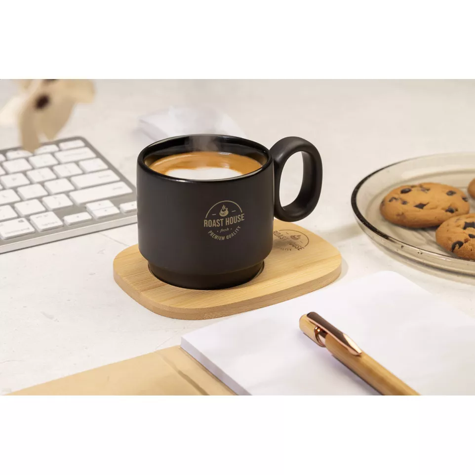 Kaguya black  ceramic mug 