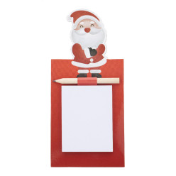 Julliste rood  Kerstmis magnetisch notitieblok, Kerstman 