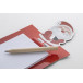 Julliste rood  Kerstmis magnetisch notitieblok, Kerstman 