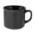 Woodstock Flat black  matte vintage mug 