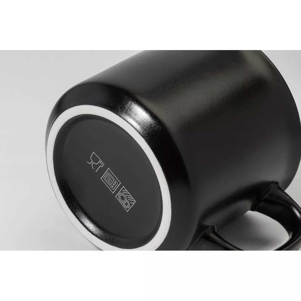 Woodstock Flat black  matte vintage mug 