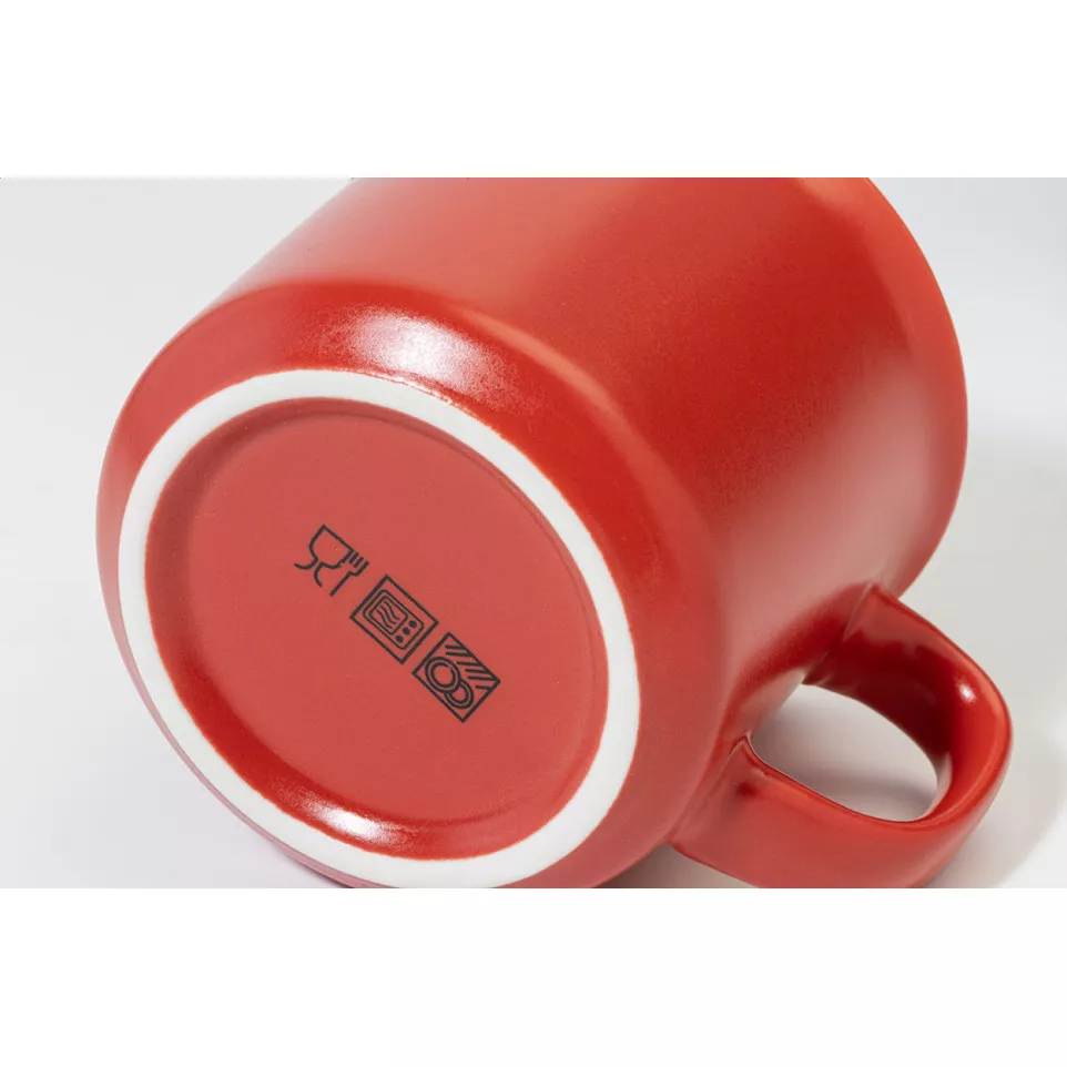 Woodstock Flat red  matte vintage mug 