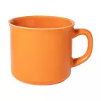 Woodstock Flat orange  matte vintage mug 