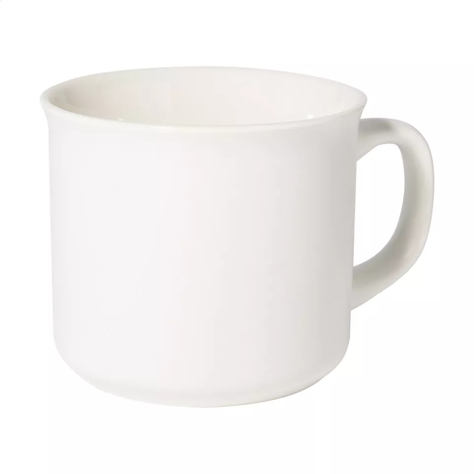 Woodstock Flat white  matte vintage mug 