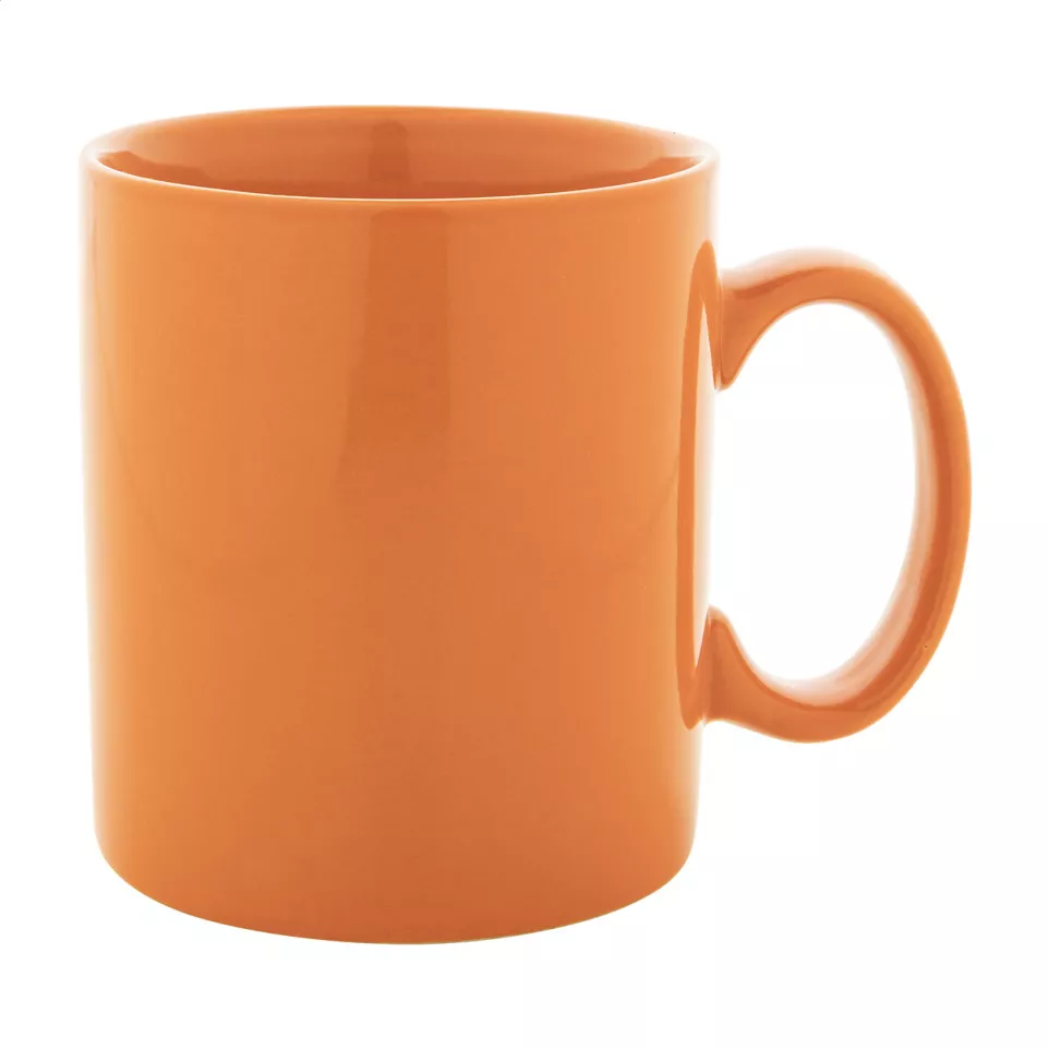 Kolomu oranje  gekleurde keramische mok 