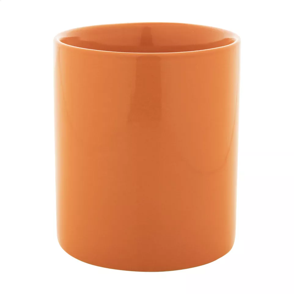 Kolomu oranje  gekleurde keramische mok 