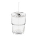 Glassip transparent  glass travel cup 