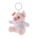 PigFob fuchsia  pluche varken sleutelhanger 