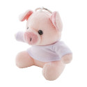PigFob fuchsia  pluche varken sleutelhanger 