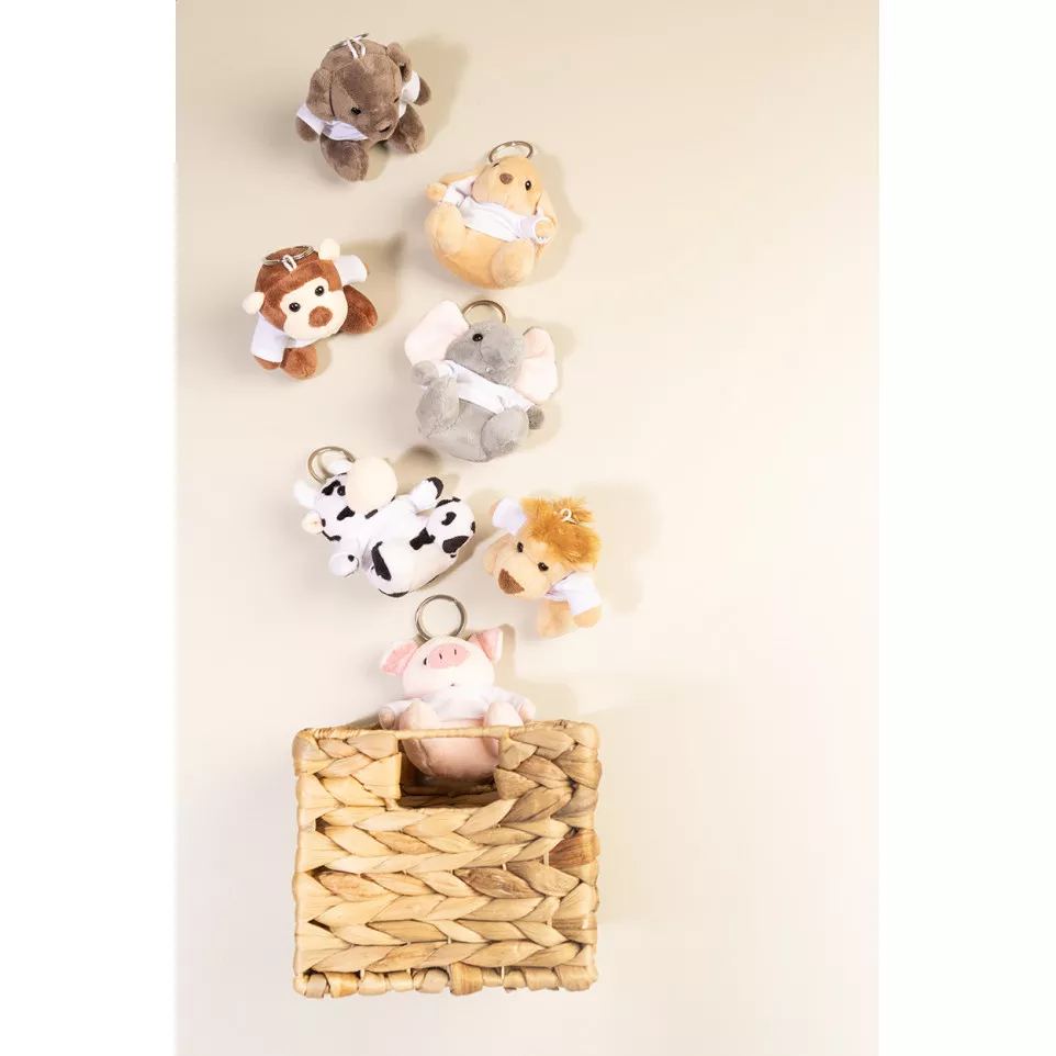 PigFob pink  plush pig keyring 