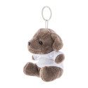 DogFob brown  plush dog keyring 