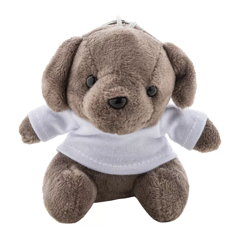 DogFob bruin  pluche hond sleutelhanger 