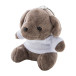 DogFob brown  plush dog keyring 