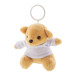 TeddyFob wit  pluche teddybeer sleutelhanger 