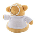 TeddyFob wit  pluche teddybeer sleutelhanger 