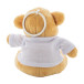 TeddyFob wit  pluche teddybeer sleutelhanger 