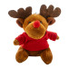 Julren meerkleurig  pluche kerst rendier sleutelhanger 
