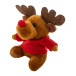 Julren meerkleurig  pluche kerst rendier sleutelhanger 