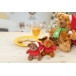 Julren multi-couleurs  Porte-clés renne de Noël en peluche 