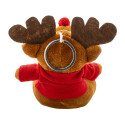 Julren multi-couleurs  Porte-clés renne de Noël en peluche 