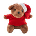 Julnalle meerkleurig  pluche kerst teddybeer sleutelhanger 