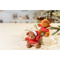 Julnalle multi-couleurs  Porte-clés ourson de Noël en peluche 