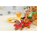 Julnalle meerkleurig  pluche kerst teddybeer sleutelhanger 