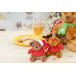 Julnalle meerkleurig  pluche kerst teddybeer sleutelhanger 