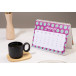 CreaDate Desk wit  aangepaste bureau kalender 