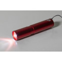 Chargelight Tone rood  oplaadbare zaklamp van gerecycled aluminium 