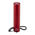 Chargelight Tone rood  oplaadbare zaklamp van gerecycled aluminium 