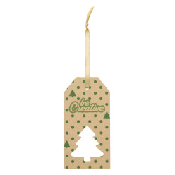 PrinTag Plus Eco wit  aangepast cadeaulabel, kerstboom 