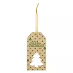 PrinTag Plus Eco wit  aangepast cadeaulabel, kerstboom 