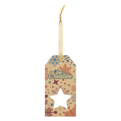 PrinTag Plus Eco white  custom gift tag, star 