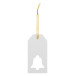 PrinTag Plus white  custom gift tag, bell 