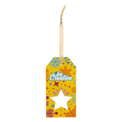 PrinTag Plus white  custom gift tag, star 