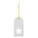 PrinTag Plus blanc  étiquette cadeau personnalisée, étoile 