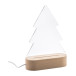 Woodify Xmas transparent natural Christmas tree LED light trophy 