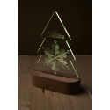 Woodify Xmas transparent naturelle Trophée lumineux LED sapin 