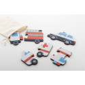 Zoofrik multicolour  puzzle game, vehicles 