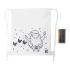 Julfar Bag B wit  kleurstof kerstkoordzak 