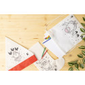 Julfar Bag B wit  kleurstof kerstkoordzak 