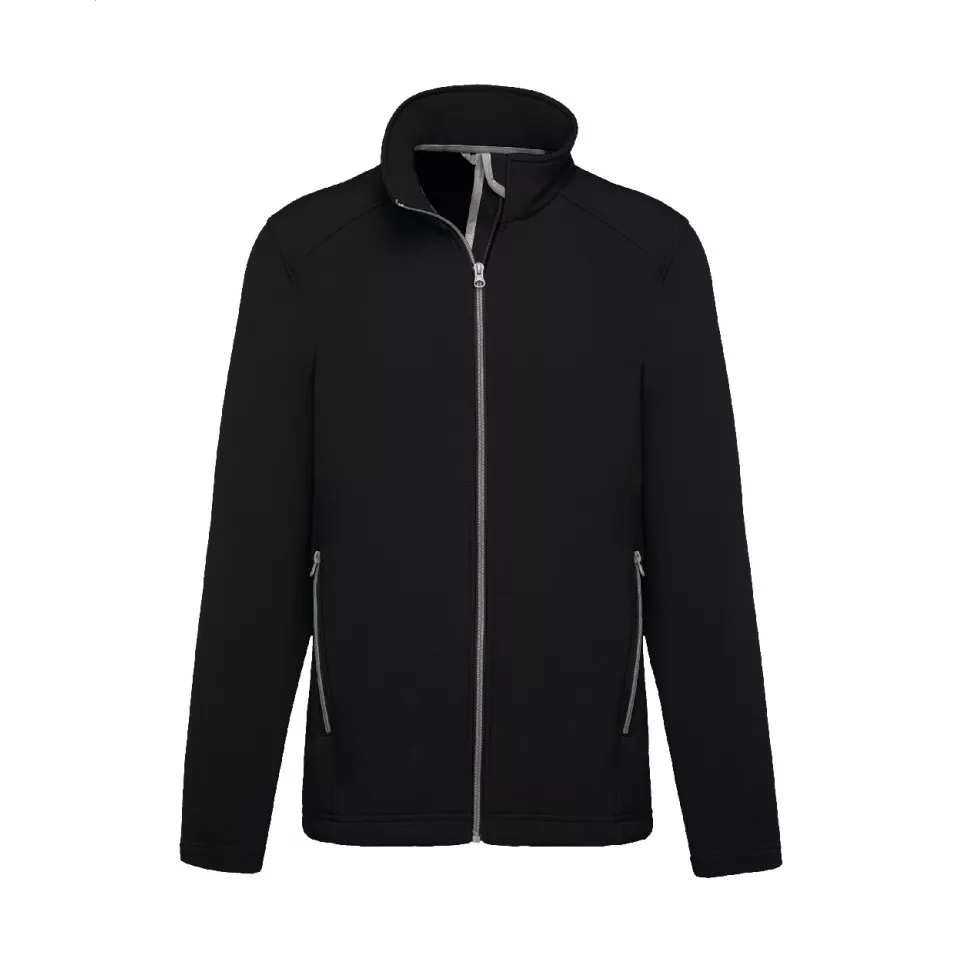 KA424 zwart  2-laags softshell jas S