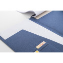Wapudo A4 bleu  porte-documents RPET 