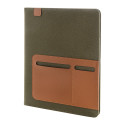 Capudo A4 green  recycled canvas document folder 