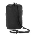 CanvaFon black  recycled canvas crossbody mobile bag 