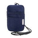CanvaFon blue  recycled canvas crossbody mobile bag 