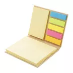 Manynot naturelle  Bloc-notes avec étiquette autocollantes 